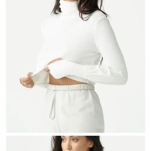 Joah Brown crop turtle neck